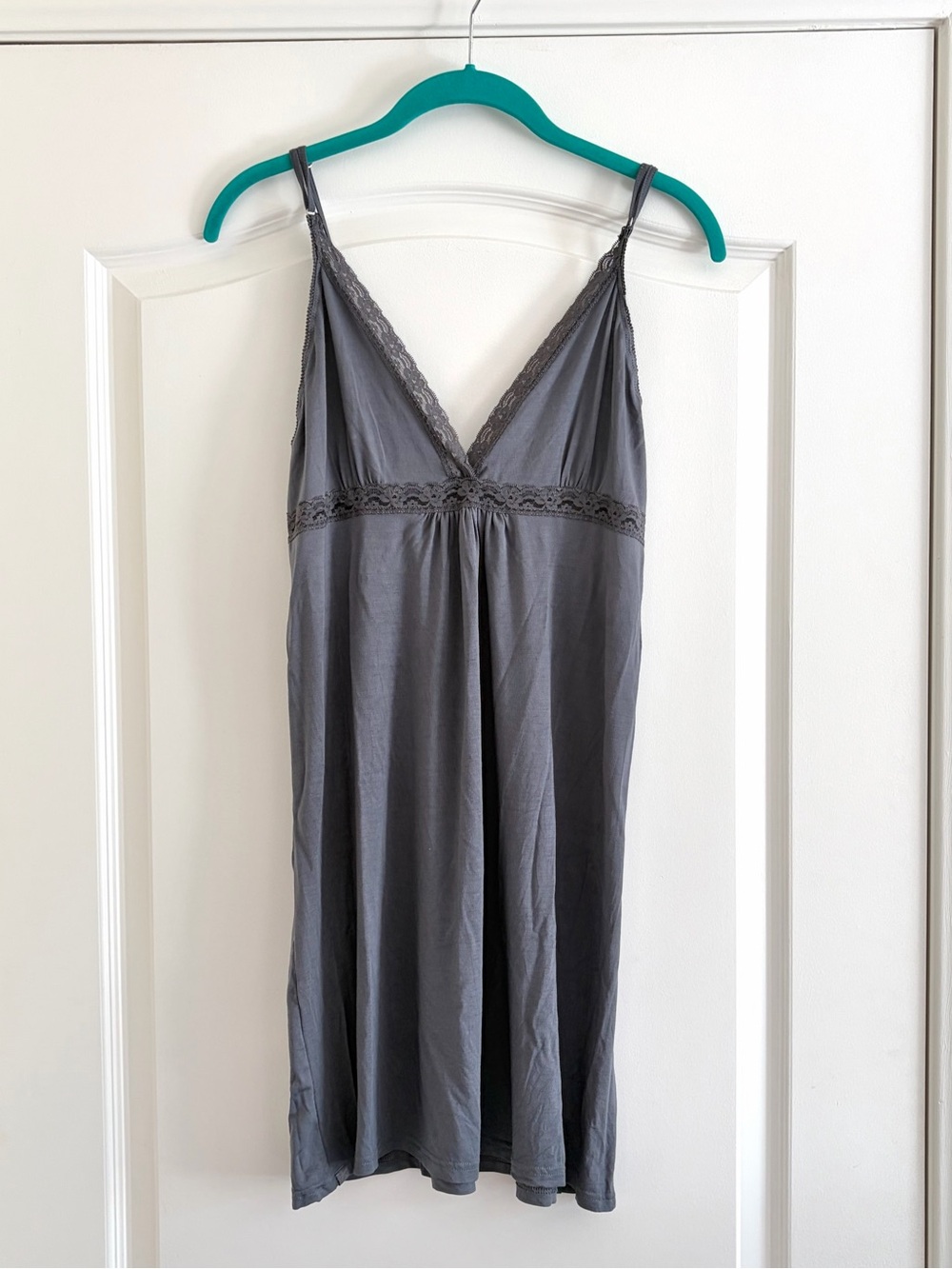 NWT Barefoot Dreams Luxe Milk Jersey Chemise Slip dress Grey Size M